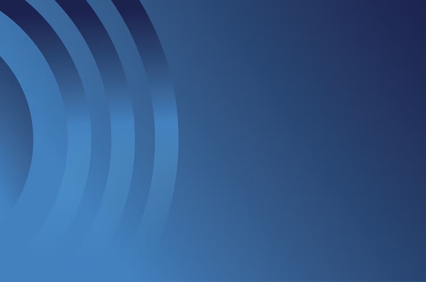 Abstract blue background with lighter, curved, concentric bands fading into a dark blue gradient.